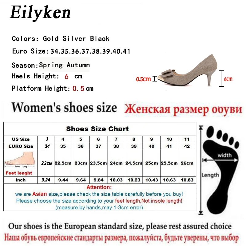 Женские туфли-лодочки Eilyken на высоком каблуке с острым носком и бантом