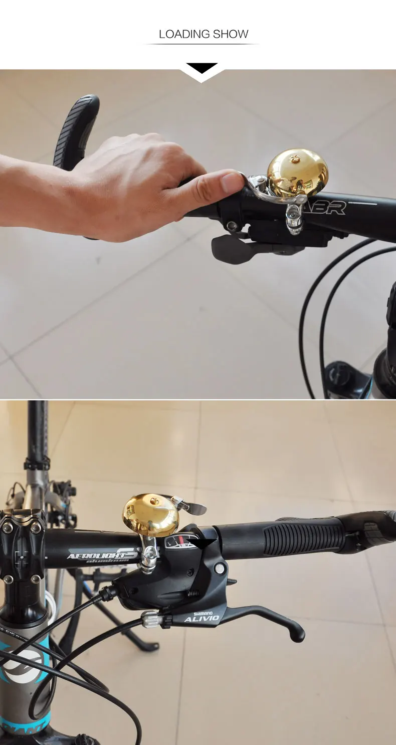 EasyDo Bike Bell Mountain Road Bicycle Bell Cycling Handlebar Pure Copper Horn Ring Gloden Vantage Sound Alarm MTB Accessor