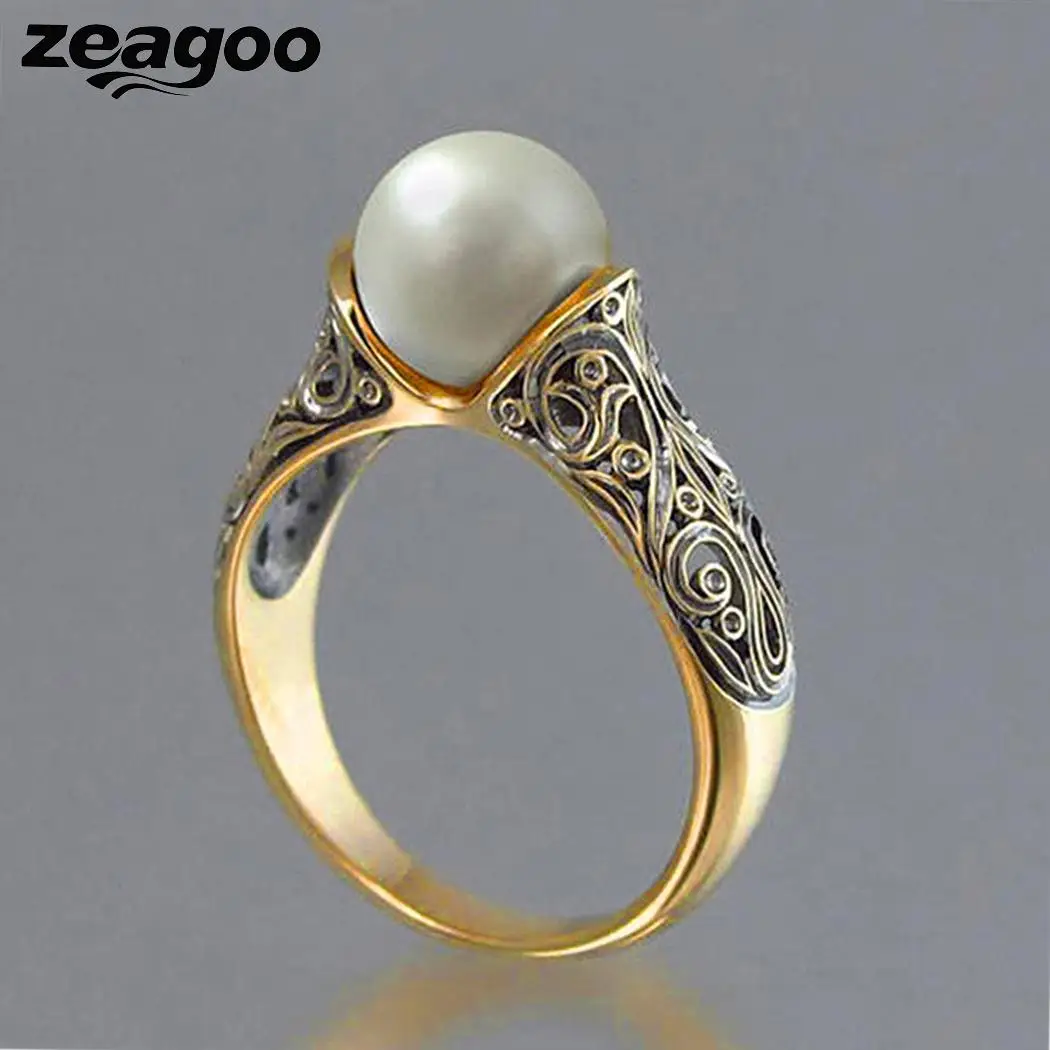 Для женщин Jewelry Повседневное кольцо Модные жемчужные Новый Шарм Свадебные
