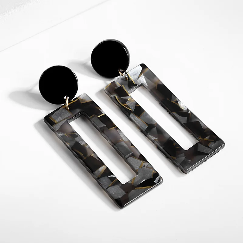 2019 акрил квадратный Leopard серьги в форме капли новый мода корейский стиль дамы