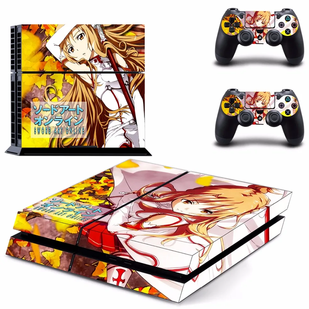 PS4 наклейка на всю кожу лицевые панели Sword Art Online для консоли и контроллера Sony