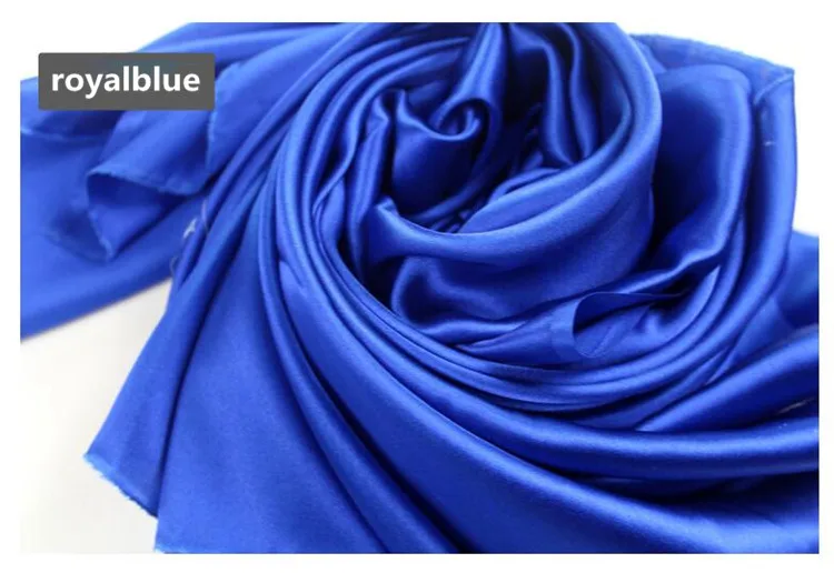 royalblue Шелковая ткань шелк тутового шелкопряда сплошной цвет много цветов ширина 114 см гладкокрашеный шелк - Цвет: royalblue