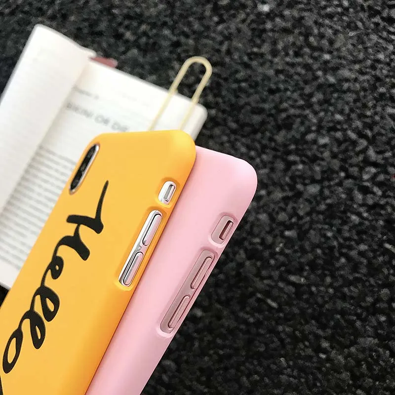 Простой чехол для телефона с английскими буквами hello smile iPhone X XR XS Max 6 6S 7 8 Plus