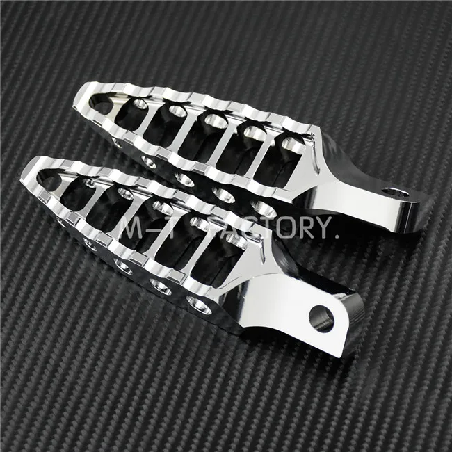 Chrome 2 шт. Мотоцикл CNC 45 градусов Мужская подставка для ног подножки для Harley Sportster 883 1200 Touring 93- Dyna Softail - Цвет: Chrome