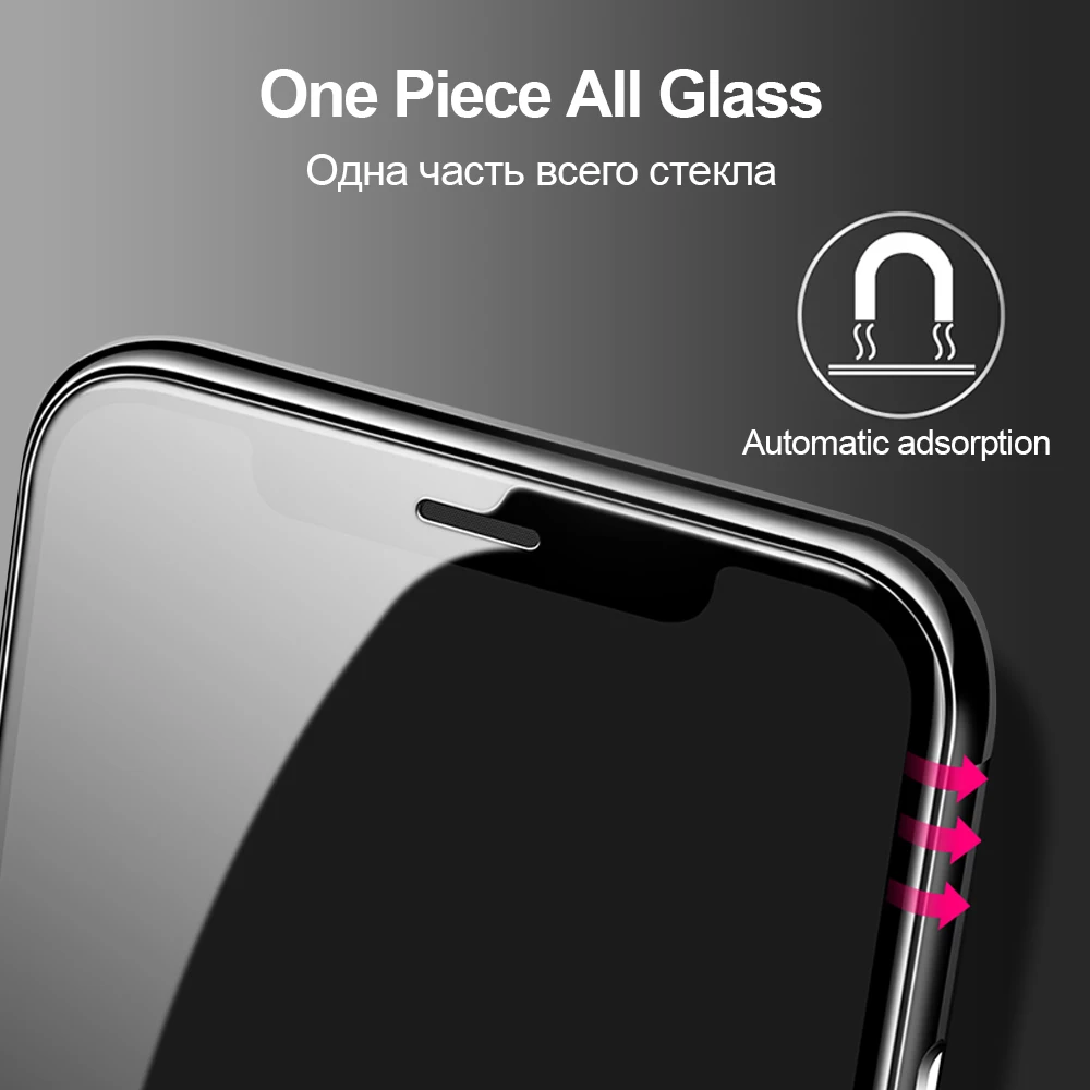 Изогнутое закаленное стекло TOMKAS 6D с полным покрытием для iPhone X Защита экрана 6 6S Plus