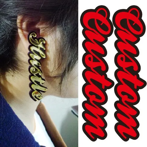 24 пара/лот имя индивидуальные Серьги-гвоздики | Украшения и аксессуары