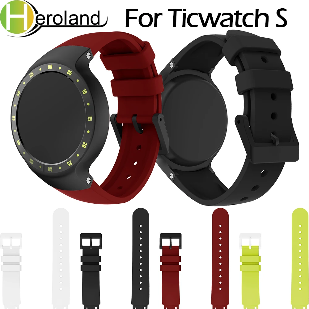 Ремешок для часов Ticwatch S силиконовый сменный спортивный мягкий браслет ремешок