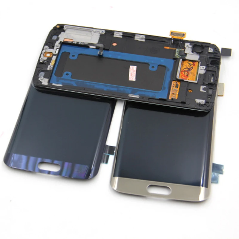 Цвета: голубой золотистый для Samsung Galaxy S6 Edge G925F ЖК дисплей Дисплей Сенсорный экран