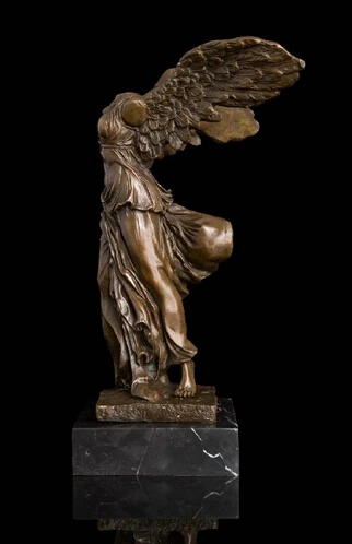 Shitou 003174 Художественная Скульптура бронзовая медная мраморная Крылатая Победная