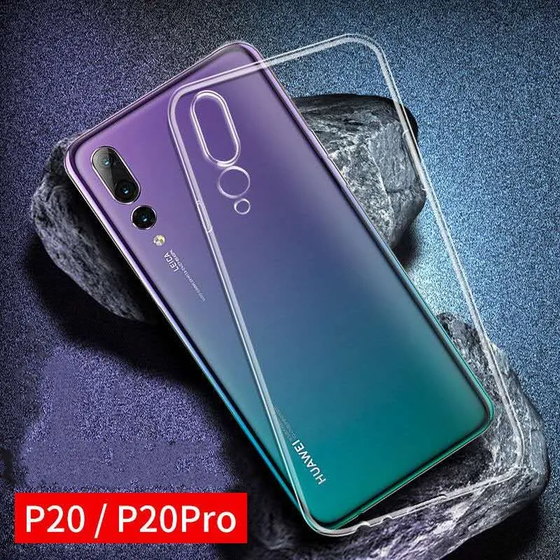 Ультратонкий Прозрачный чехол из ТПУ для Huawei P20 P30lite P30 Pro прозрачный мягкий Sinicon