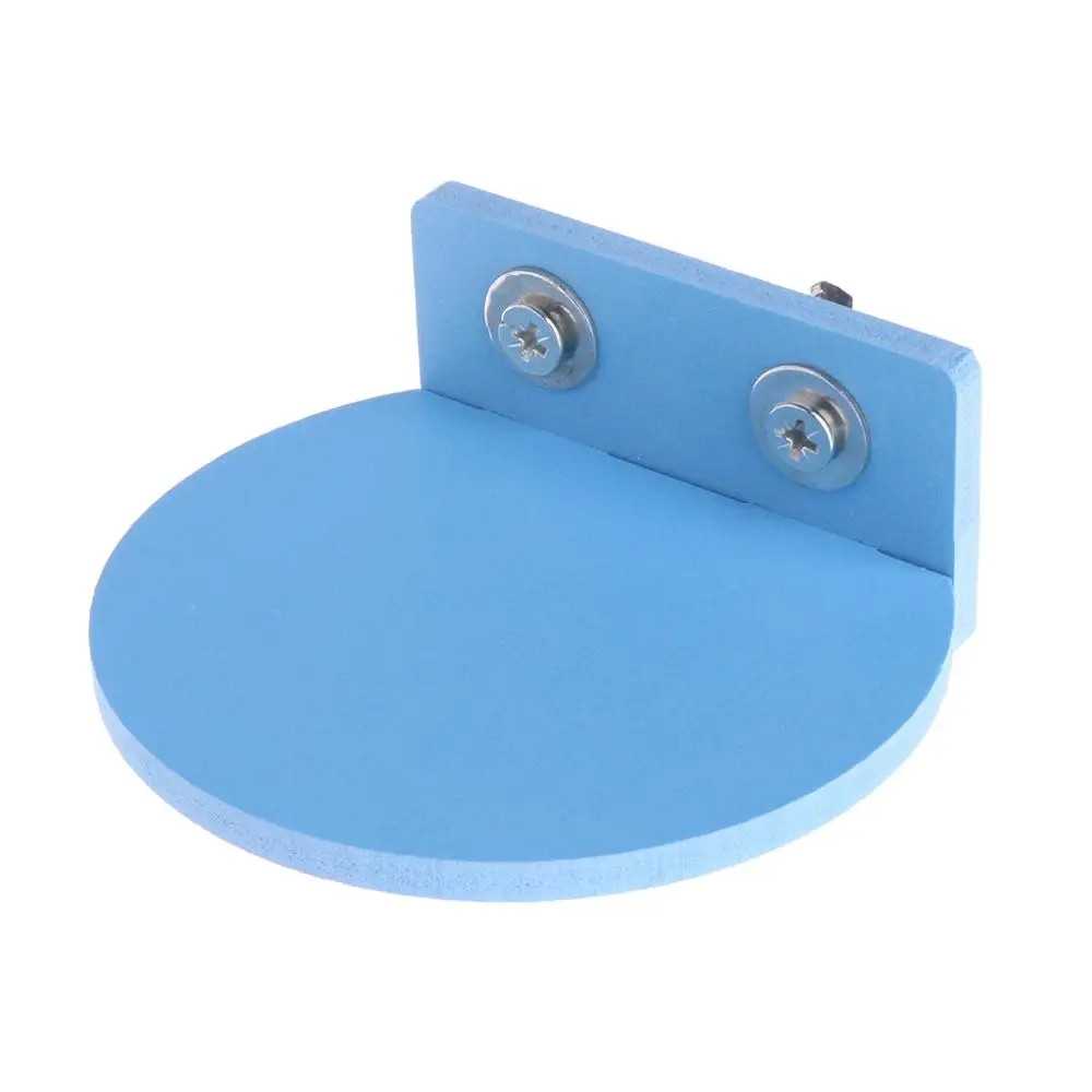 Blue 1 шт., подставка на платформе для хомяка, игрушка, Круглая Клетка Для белки, аксессуары, красочная деревянная декоративная пластина, Игрушки для маленьких домашних животных, товары S/L C42 - Цвет: Blue