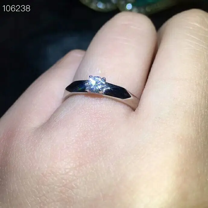 MeiBaPJ 4mm Glittering Moissanite Gemstone Classic Simple Ring for Women 925 Sterling Silver Fine Wedding Jewelry | Украшения и