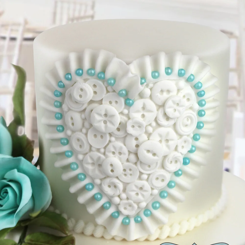 Yueyue Sugarcraft сердце Кнопка украшения торта Инструменты Силиконовые формы помадка