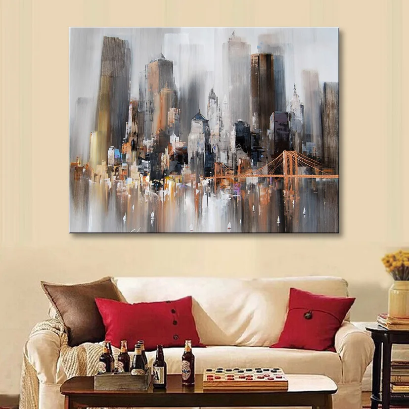 

handmade oil painting on canvas modern 100% Best Art Modern Abstract oil painting original directly from artis XD1-306A