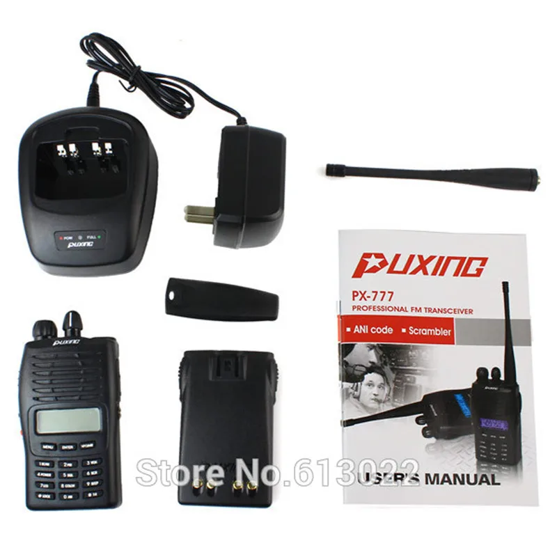 

10pcs New Black Walkie Talkie PUXING PX-777 UHF 400-470MHz 128CH LCD Backlight VOX DTMF Monitor TOT Two Way Radio