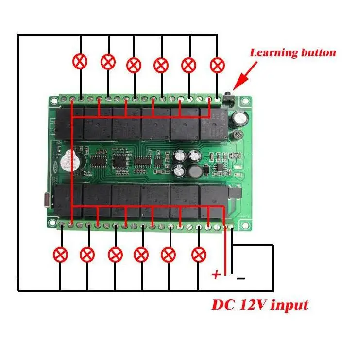 DC 12 V 10A 12 ch 12 ch RF беспроводной пульт дистанционного управления 12 V домашнее электрооборудование светильник с кодовым захватом 315mhz 433mhz