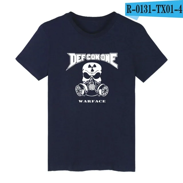 navy blue Геймер битва фронты WARFACE Футболка Мужская/Женская camisa masculina хлопок короткий рукав Футболка аниме размера плюс футболки топы - Цвет: navy blue