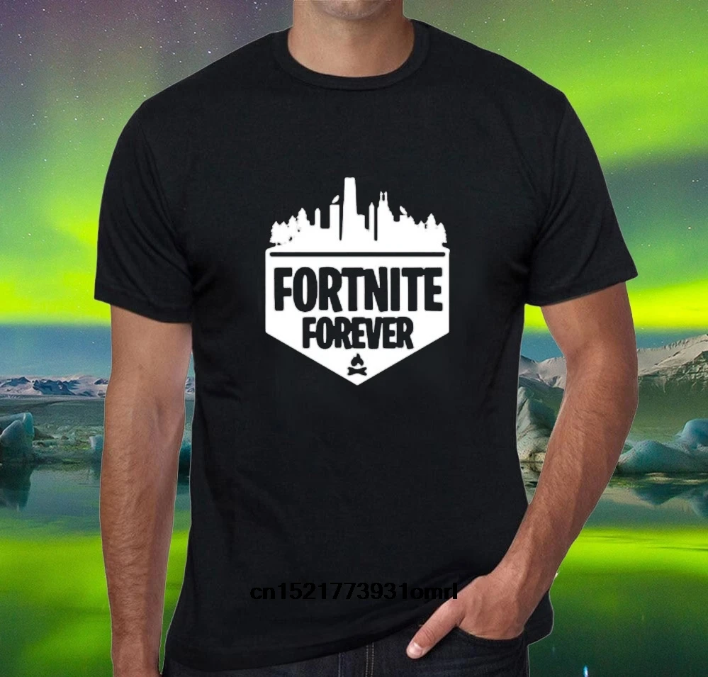 Для мужчин футболка Fortnite навсегда Премиум Популярные видео игры fortnite забавная