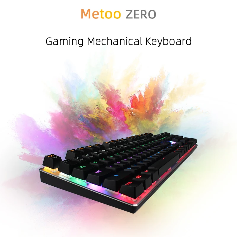 Metoo механическая клавиатура 87 клавиша анти ореолы синий красный переключатель со