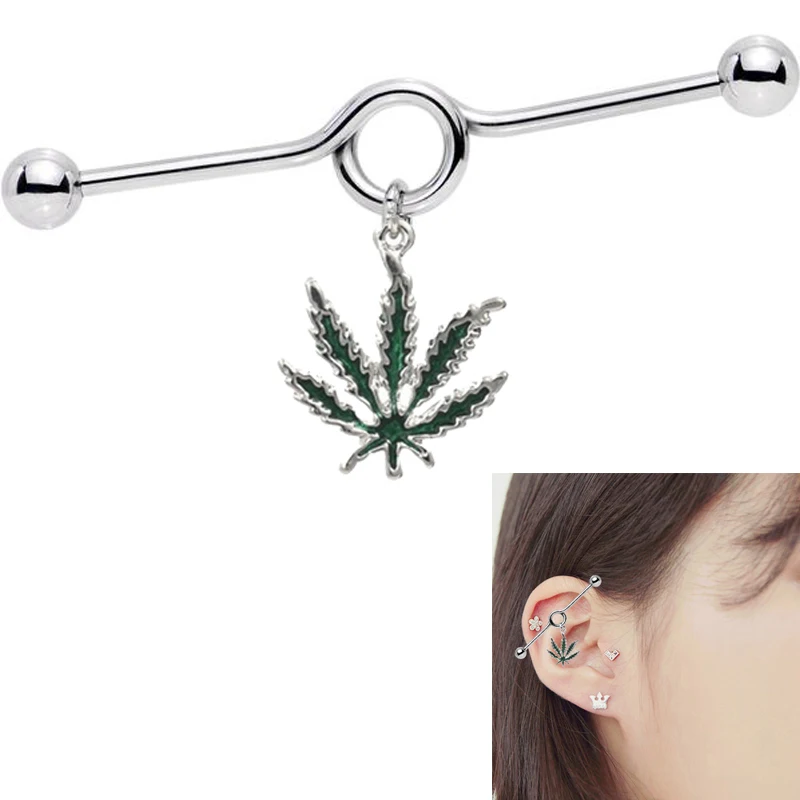 Серьги-штанги для пирсинга в стиле индастриал ювелирные изделия прокола