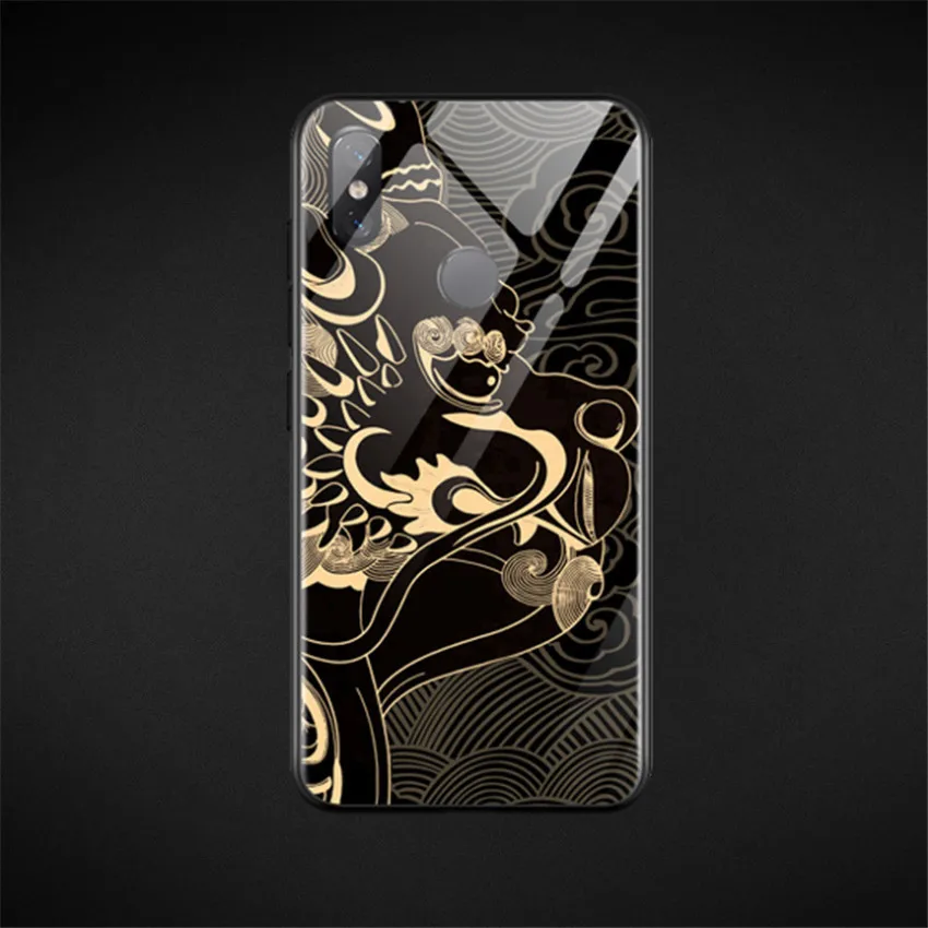 Чехол для Xiaomi Mi Max 3 с рисунком дракона закаленное стекло роскошный