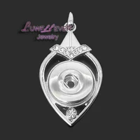 high quality rhinestones leaves 068 womens vintage 18mm snap button bohemian necklaces pendants diy jewelry for women men