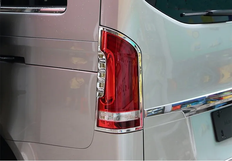 Welkinry для Mercedes-Benz V-CLASS V класса V250 V260 V220 W447 ABS хромированные задние габаритные задние фонари taillamp отделка
