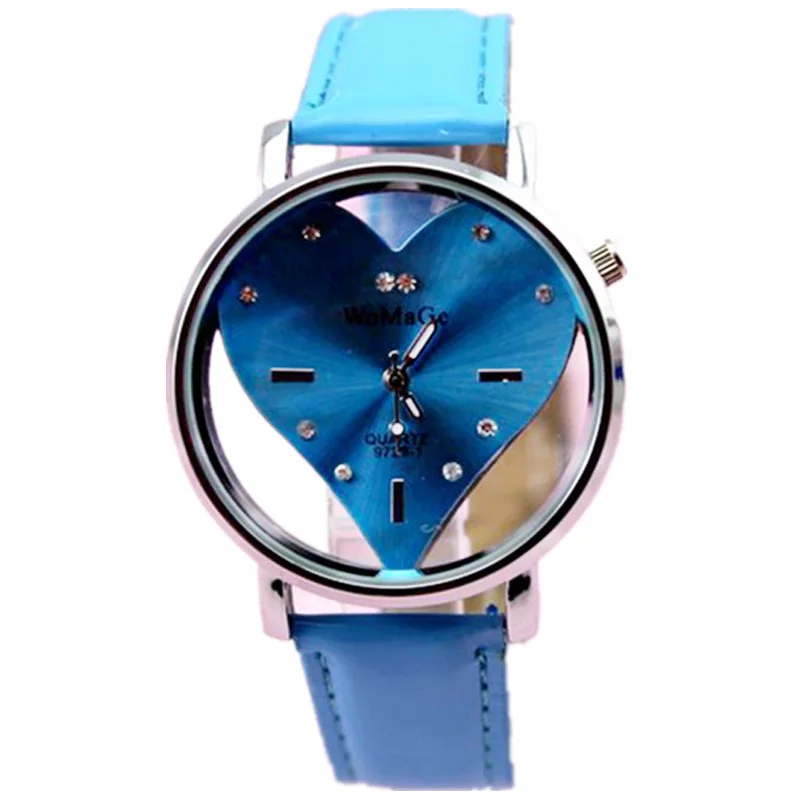 Новое поступление бренд womage женские модные наручные часы с любовным сердцем