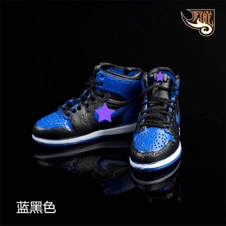 blue black Аксессуары для экшн-фигурок 1/6, кроссовки с полой подошвой, модель для мужской спортивной баскетбольной звезды, фигурка куклы - Цвет: blue black