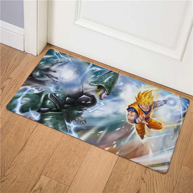 Мультяшный Аниме Супер Saiyan Коврик для входной двери ПВХ ковер для кухни нескользящий Коврик для пола смешной Коврик легко чистится ковер Коврик - Цвет: 17