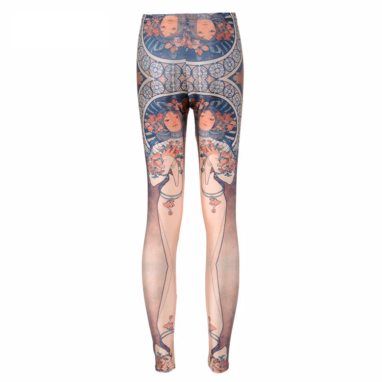 

Женские леггинсы с цифровым принтом, леггинсы с изображением кофейных стен и карт, эластичные леггинсы с принтом galaxy La Trappistine