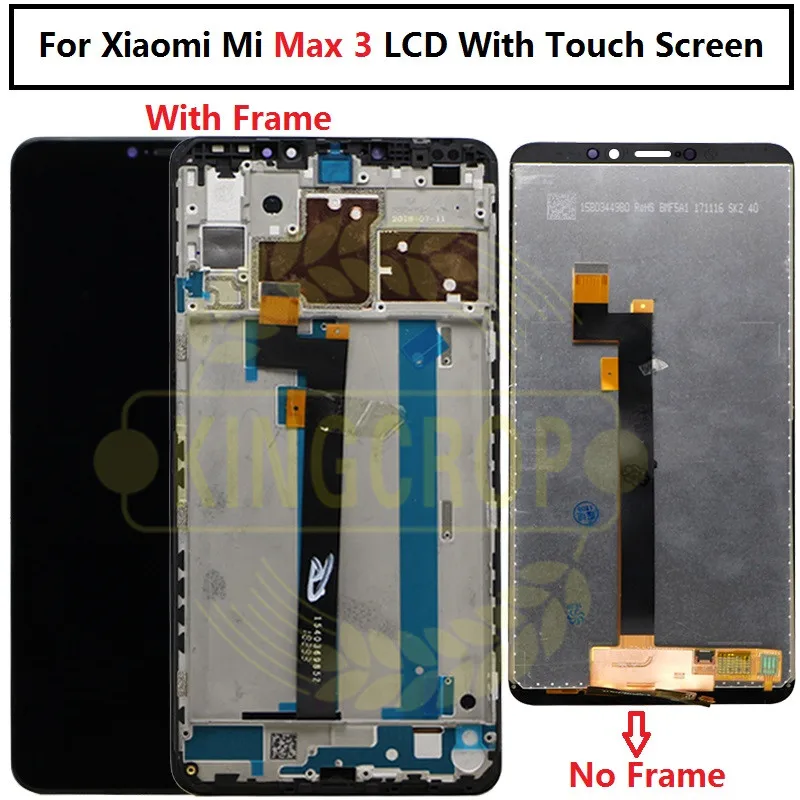 Xiaomi Mi Max lcd дисплей кодирующий преобразователь сенсорного экрана в сборе для Xiaomi Mi Max 2 lcd Max2 Max 3 замена экрана черный белый