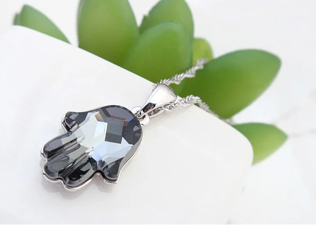 Женские ожерелья и кулоны от Swarovski Fatima Hamsa модные амулеты турецкие ювелирные