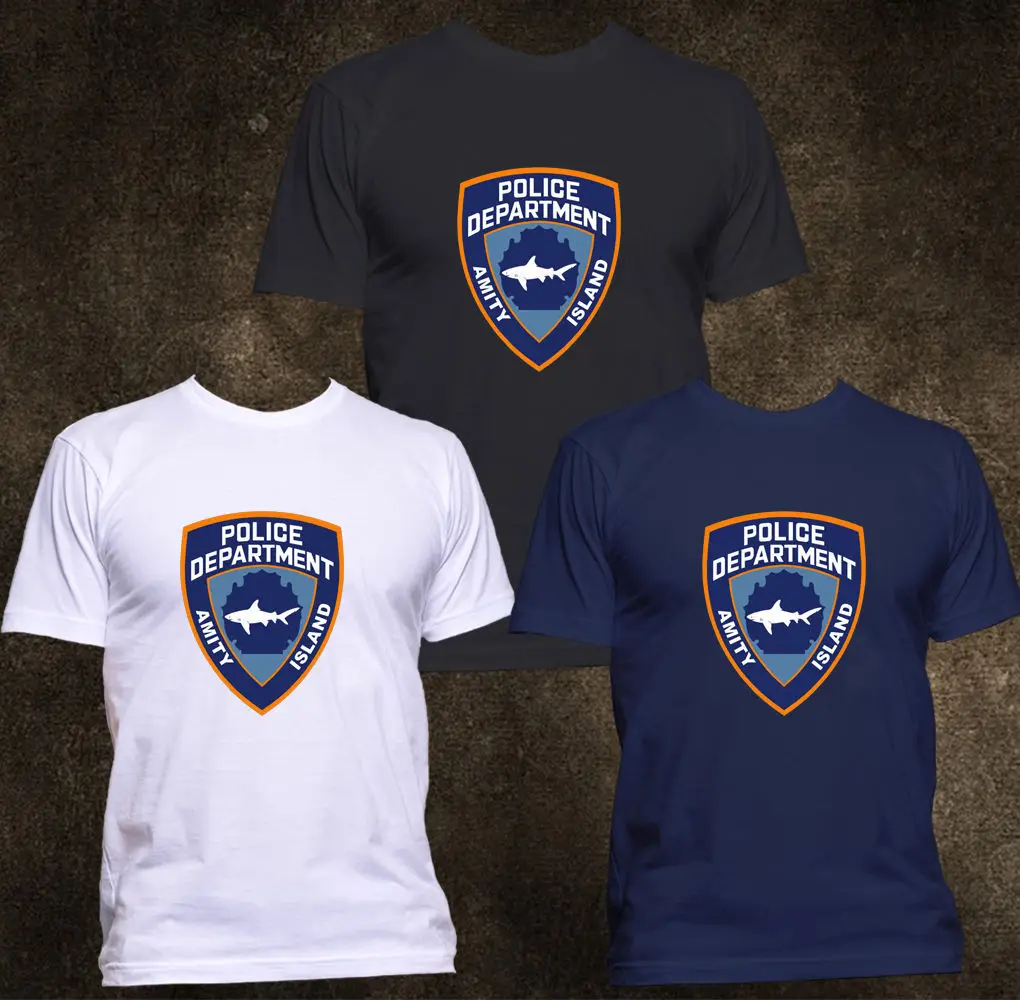 

Fashion NEW AMITY ISLAND POLICE DEPARTMENT JAWS RETRO T-SHIRT Tee shirt