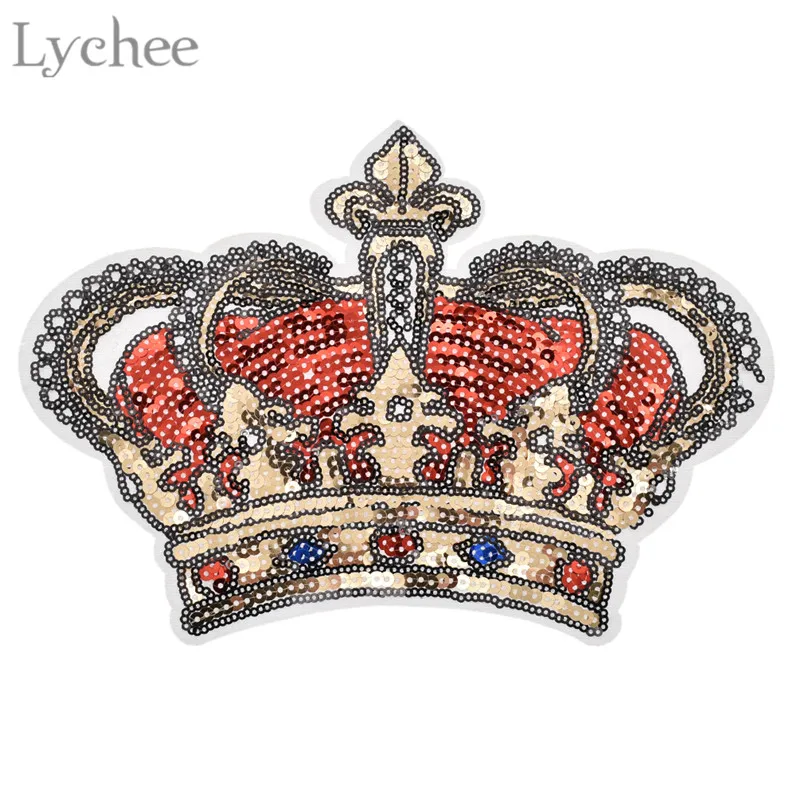 Lychee корона с блестками патч для одежды вышивки нашивки ручная работа шитье