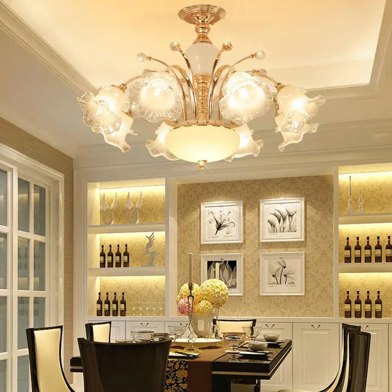 L новый европейский стиль потолочный светильник Хрустальная гостиная люстра