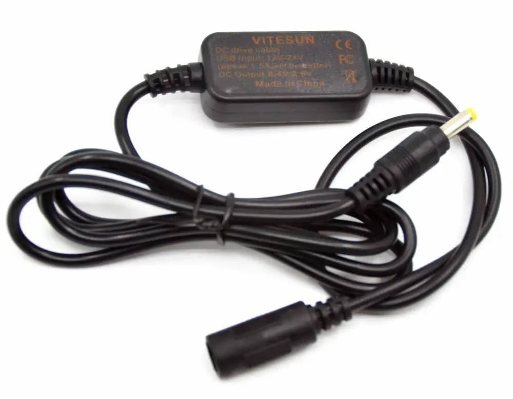 12 V-24 V с понижающим кабелем для ENEL9 EN-EL14 EN-EL15 EN-EL21 EN-EL24 NP-W126 аккумуляторной батареей EP5 EP-5A EP-5B EP-5F CP-W126 соединитель постоянного тока