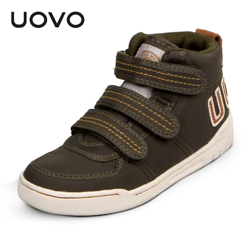 

UOVO NEW Spring Autumn Winter Children Shoes Fashion Leisure Boys Sneakers Hook & Loop Girls Sport High Shoes Size 28-41