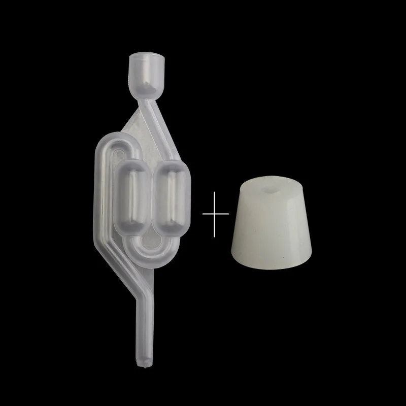 type 1 Ферментация Airlock s-образная пузырька пищевого качества Силиконовая пробка#6 пробурено для изготовления вина и пивоварения подходит 1 галлон carboy - Цвет: type 1