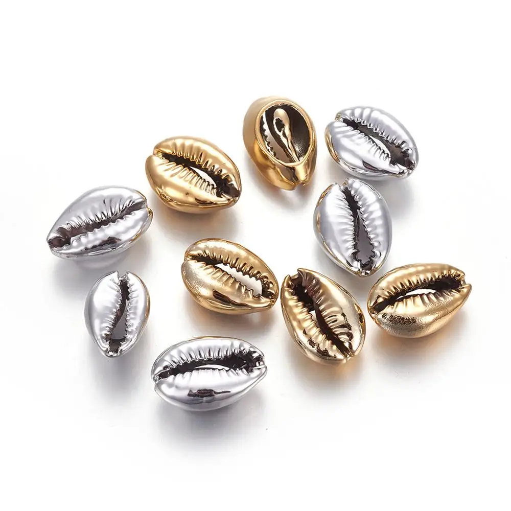 Гальванические бусины Cowrie Shell для изготовления ювелирных изделий браслетов