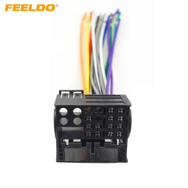 FEELDO 1 шт. Заводская радиоустановка стерео обратный штекер проводки жгут проводов