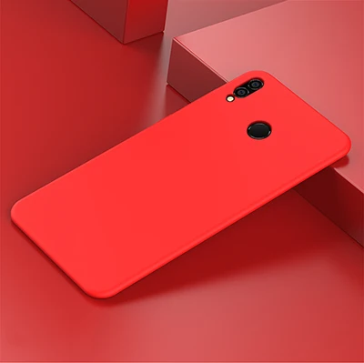 Красный FCOWB для huawei P smart чехол противоударный официальный жидкий силиконовый чехол для телефона для huawei honor 10 lite P smart Z чехол - Цвет: Красный