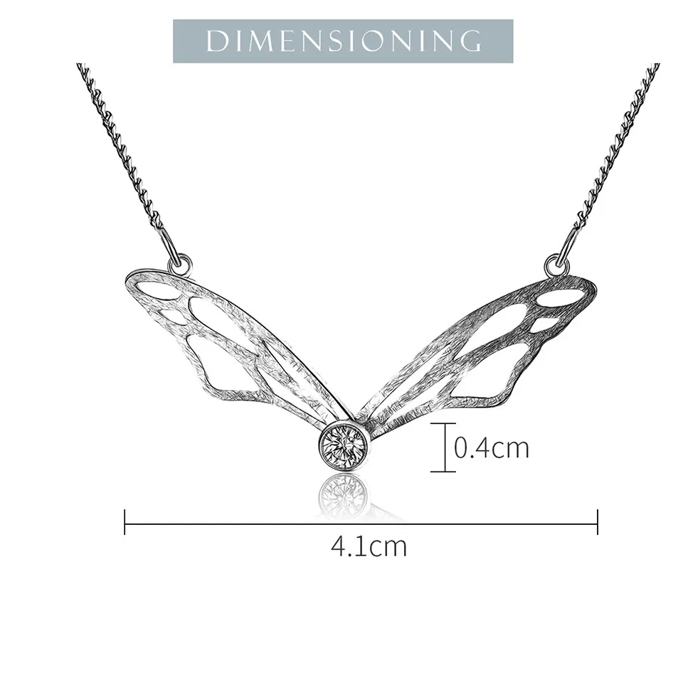 Lotus Fun реальные 925 пробы серебро ручной работы дизайнерские оригинальные Fine Jewelry с крылья бабочки кулон Цепочки и ожерелья для Для женщин