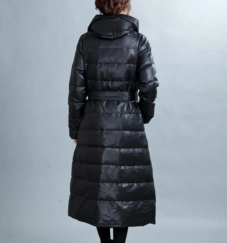 Длинное пуховое пальто зимнее плотный пуховик с поясом размеры от 1 года до 4