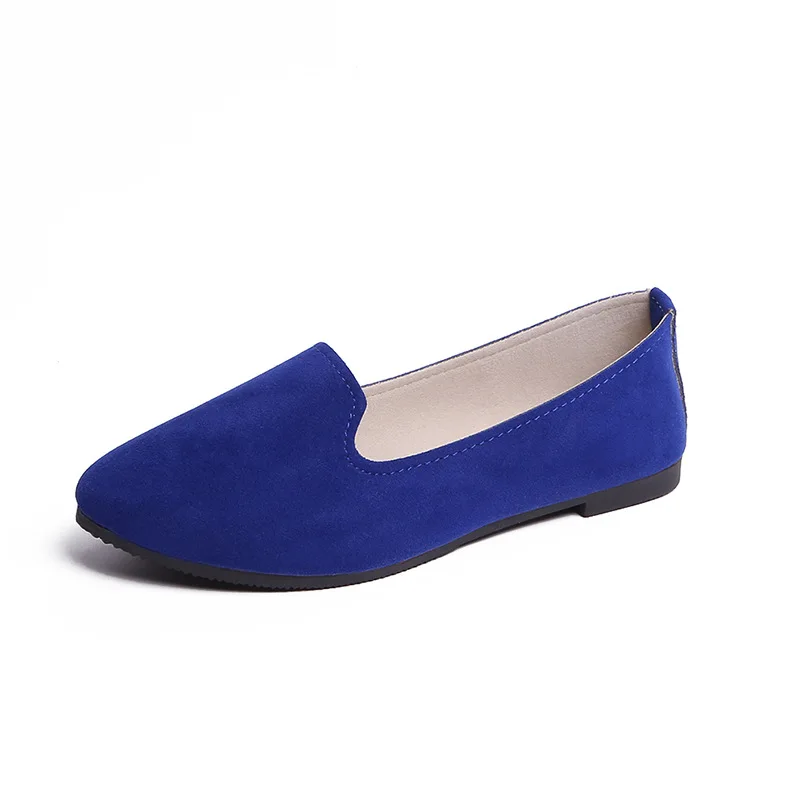 Royal blue Женская обувь на плоской подошве; сезон весна-лето; женские балетки на плоской подошве; женская обувь ярких цветов; Осенняя Повседневная обувь; женские лоферы; большие размеры; WSH2216 - Цвет: Royal blue