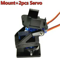 Mount and 2 PC Servo PT Pan Tilt камера платформа антивибрационное крепление самолета FPV специализированный нейлон PTZ для 9G SG90 MG90S сервокронштейн - Цвет: Mount and 2 PC Servo