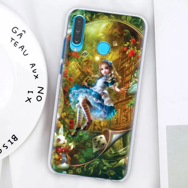 05 Аниме Алиса в стране чудес чехол для телефона для huawei P30 P30 Pro P9 P10 P20 Lite P Smart Plus View 20 Жесткий PC задний Чехол бант - Цвет: 05