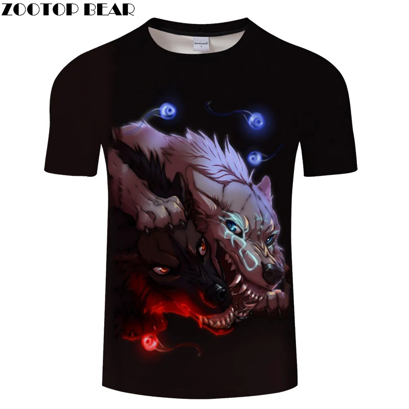 Футболка с рисунком огненного глаза футболка волком Мужская забавная 3D топ