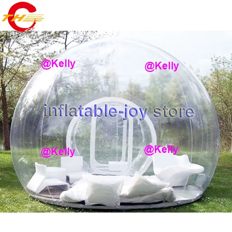 Бесплатная доставка воздуха 4 м dia прозрачный надувной пузырьковый тент дешевые