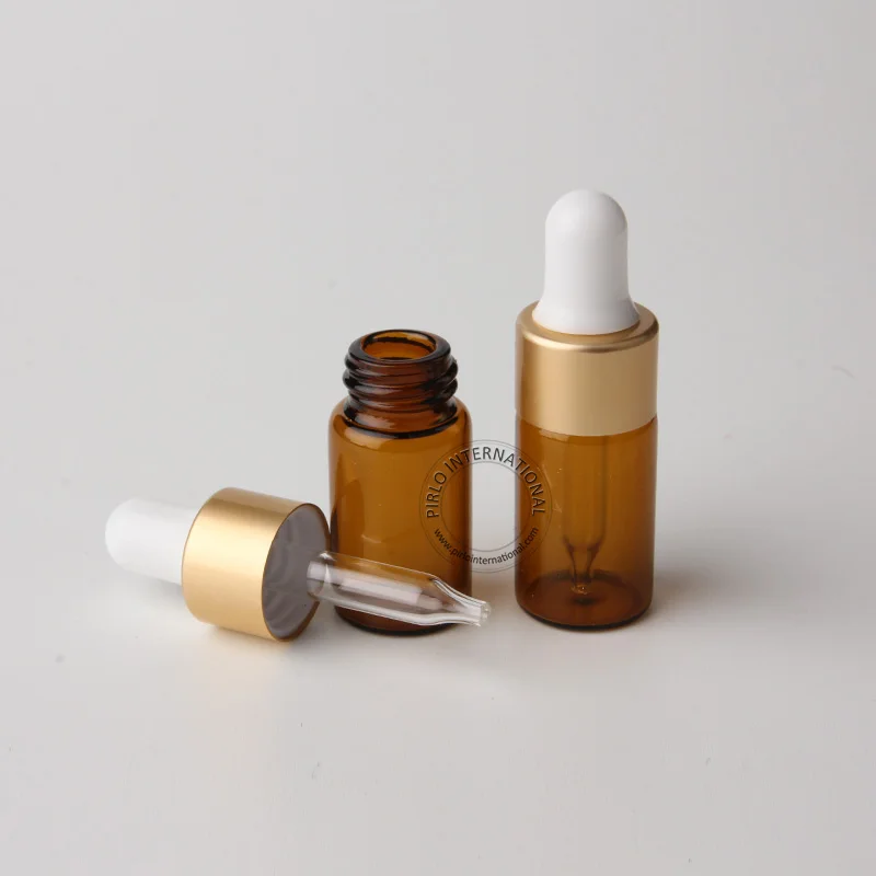 Бесплатная доставка флакон-капельница 50 шт./лот 3 мл флакон из янтарного стекла с